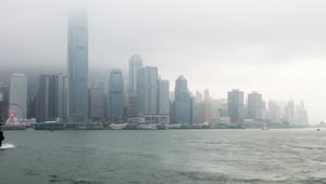 Stock Video Cloudy Day In Hong Kong Bay Live Wallpaper For PC