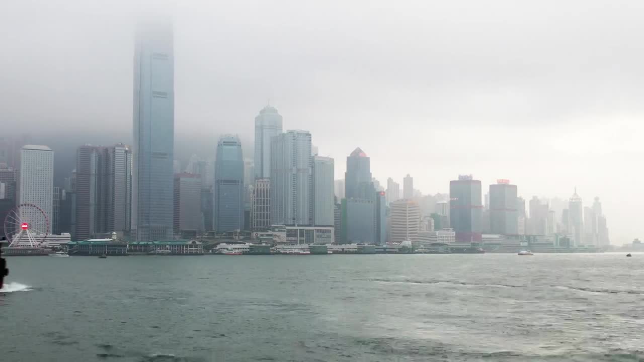 Download Stock Video Cloudy Day In Hong Kong Bay Live Wallpaper For PC
