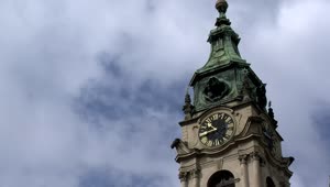 Stock Video Clouds Passing Behind A Clock Tower Live Wallpaper For PC