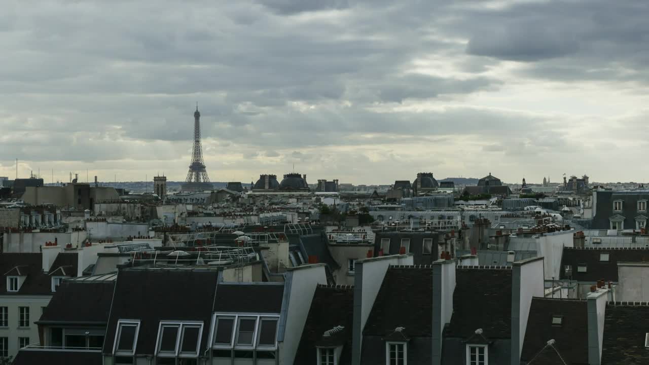 Download Stock Video Clouds Over The Paris Skyline Live Wallpaper For PC