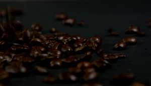 Stock Video Falling Coffee Beans Against A Dark Background Live Wallpaper For PC