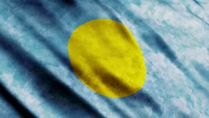 Stock Video Faded Palau Waving D Flag Full Screen Live Wallpaper For PC