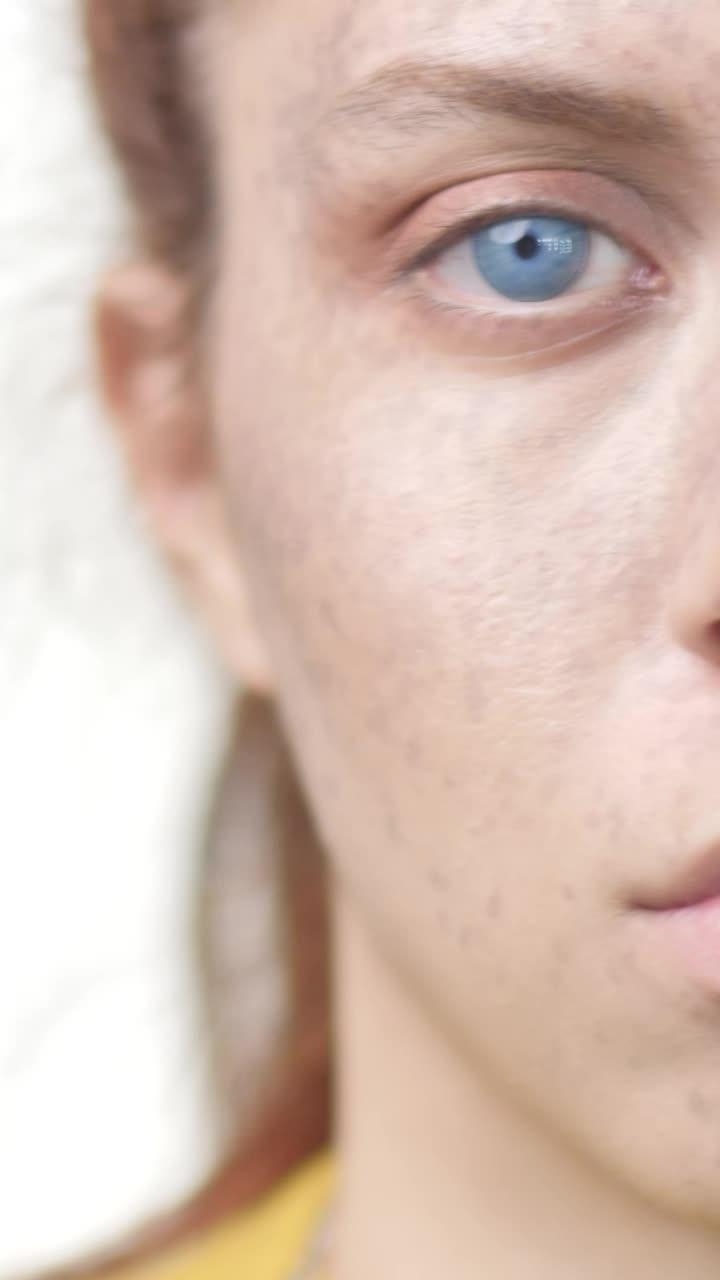 Download Stock Video Face Of A Young Woman Close Up Portrait Live Wallpaper For PC