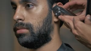 Stock Video Face Of A Man While Cutting His Hair Live Wallpaper For PC