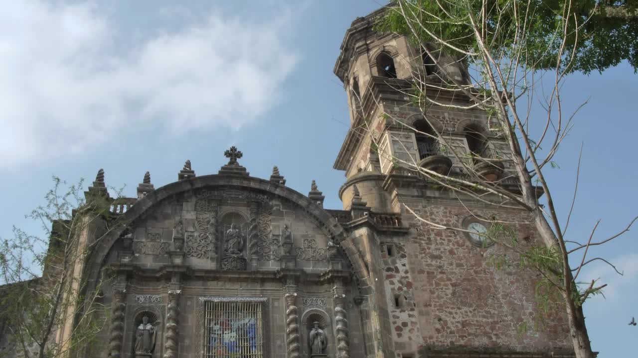 Download Stock Video Facade Of An Old Church On A Sunny Day Live Wallpaper For PC