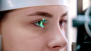Stock Video Eyes Of A Woman Being Checked By A Vision Device Live Wallpaper For PC