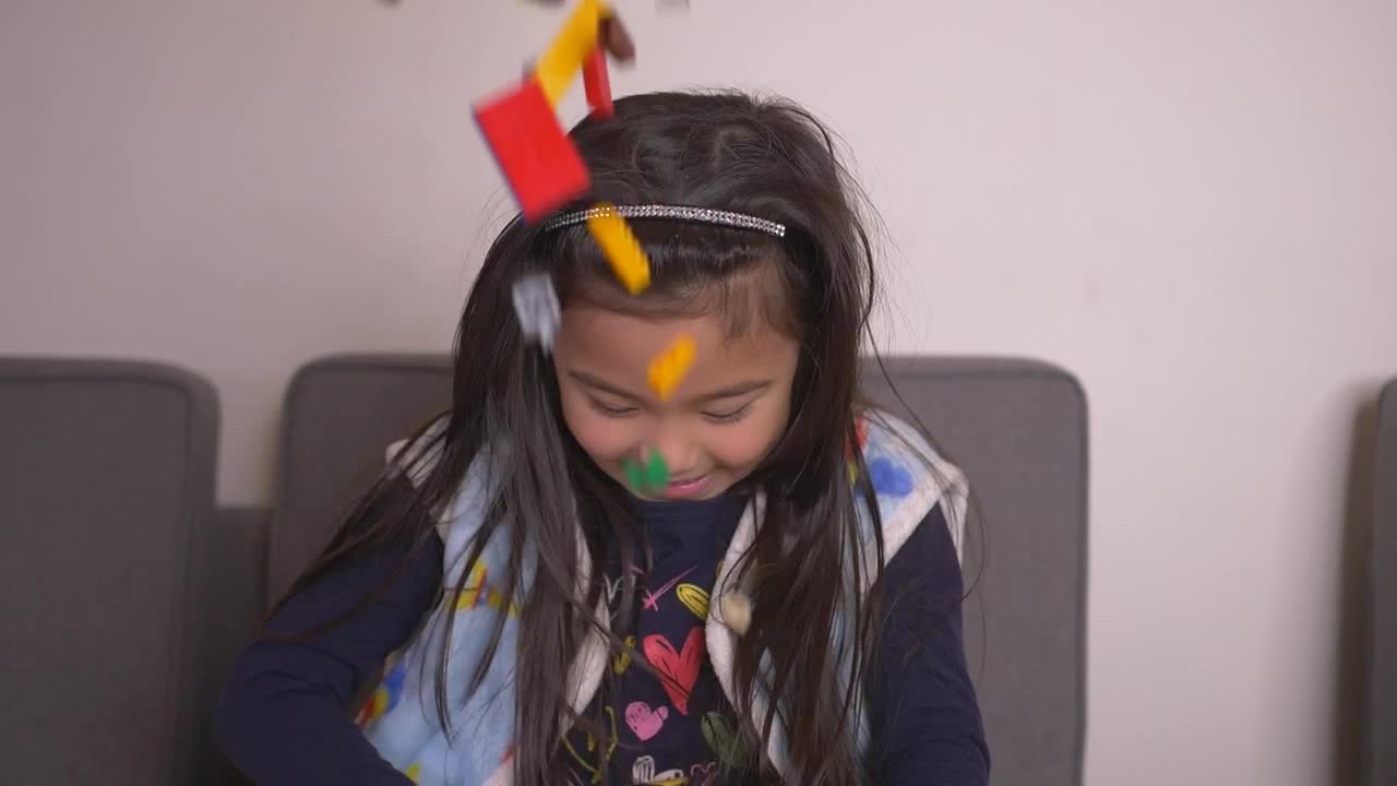 Download Stock Video Excited Little Girl With Many Legos Live Wallpaper For PC