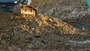 Stock Video Excavator Digging In The Ground Live Wallpaper For PC