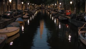 Stock Video Evening Along The Canal Live Wallpaper For PC