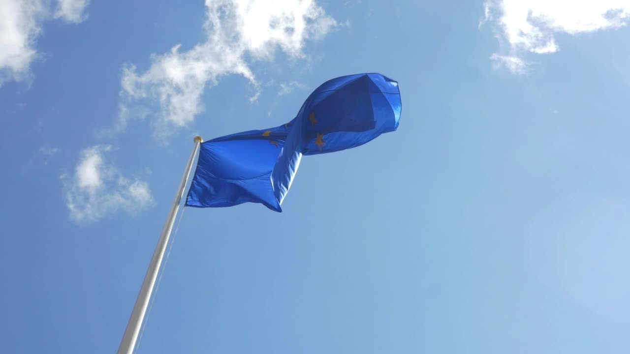 Download Stock Video European Union Flag Waving In The Wind Live Wallpaper For PC