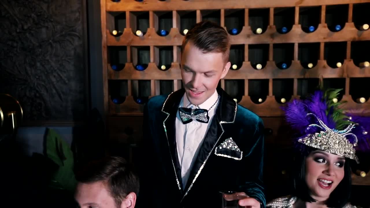 Download Stock Video Entertainers And Dancers Sitting In A Bar Live Wallpaper For PC