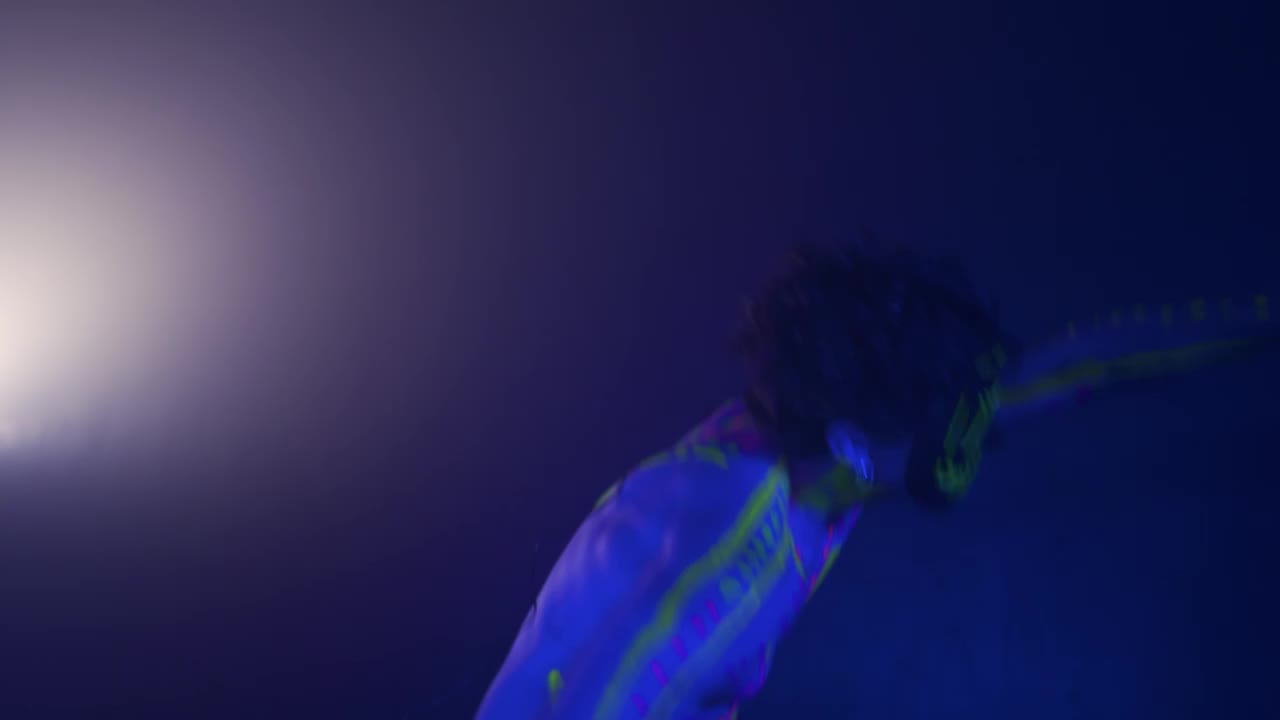 Download Stock Video Energetic Dance Of A Boy With A Neon Mask Live Wallpaper For PC