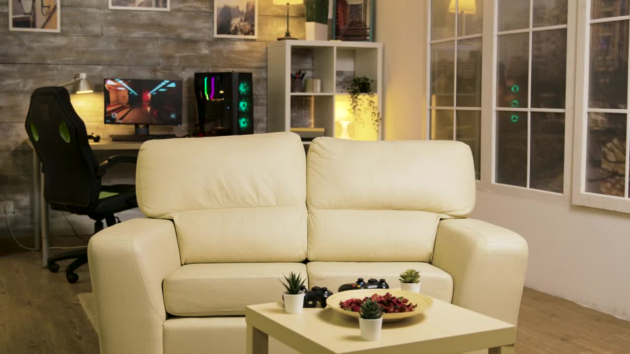 Download Stock Video Empty Room With A Gaming Computer Live Wallpaper For PC