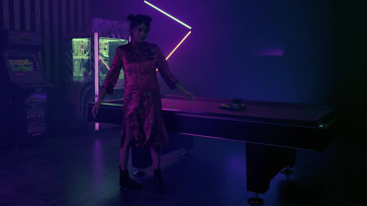 Download Stock Video Elegant Girl In A Dark Playroom Live Wallpaper For PC