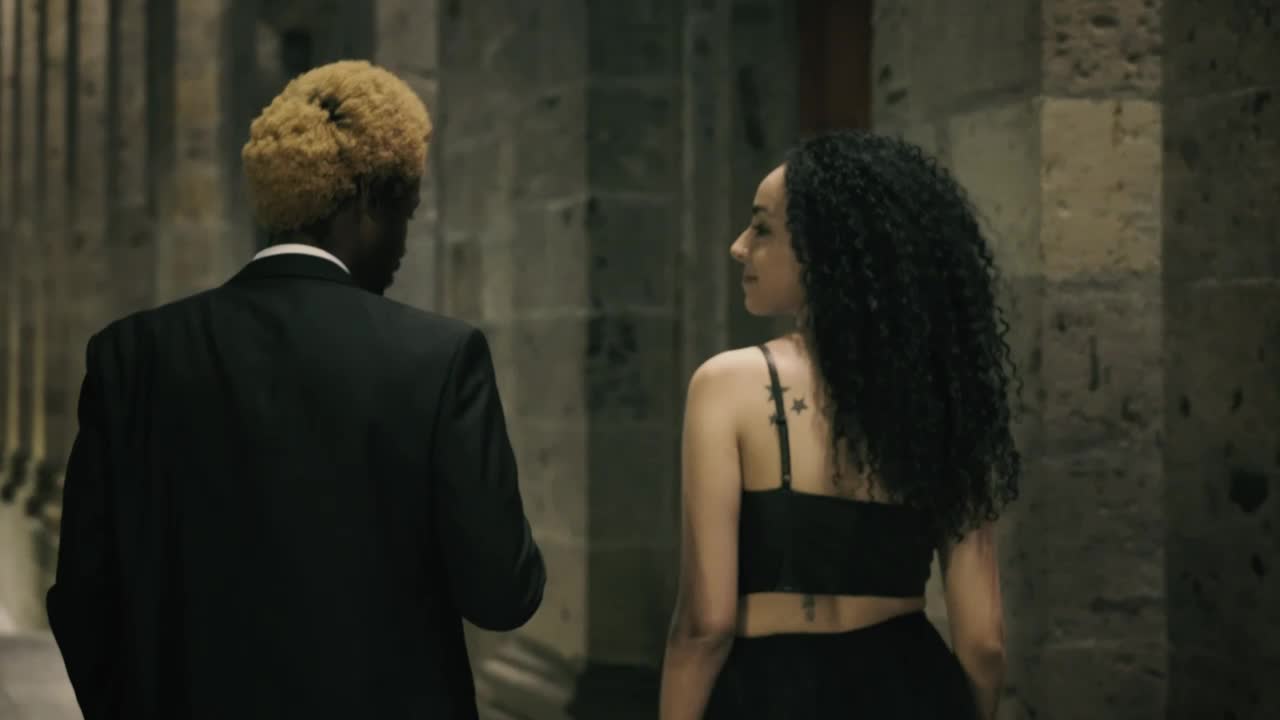 Download Stock Video Elegant Couple Walk While Talking Live Wallpaper For PC