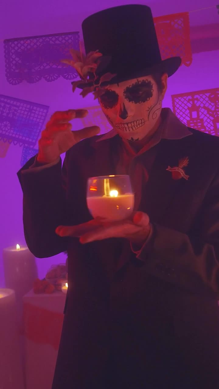 Download Stock Video Elegant Catrin With A Candle On The Day Of The Live Wallpaper For PC