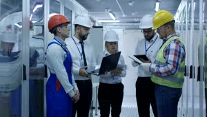 Stock Video Electrical Workers In Control Room Live Wallpaper For PC