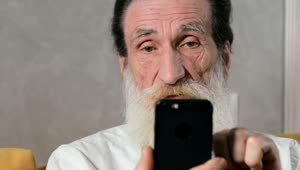 Stock Video Elderly Man Confused By Mobile App Live Wallpaper For PC