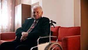 Stock Video Elder On A Wheelchair Looking Sad Live Wallpaper For PC