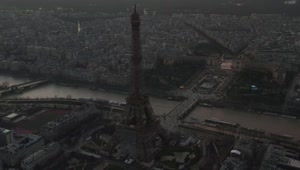 Stock Video Eiffel Tower And Paris From Above Live Wallpaper For PC