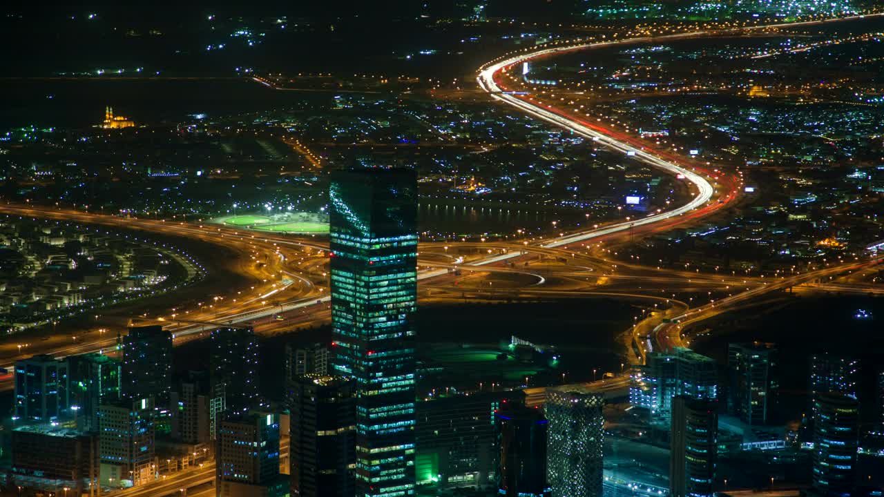 Download Stock Video Dubai Cityscape At Night Live Wallpaper For PC