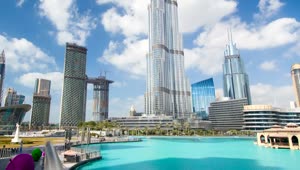 Stock Video Dubai Burj Khalifa Tower Time Lapse Live Wallpaper For PC