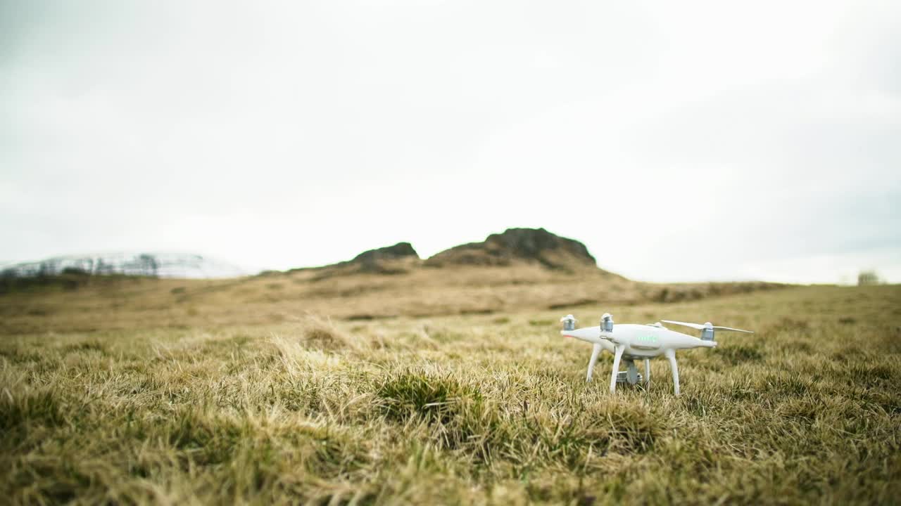 Download Stock Video Drone Preparing To Lift Off The Ground Live Wallpaper For PC