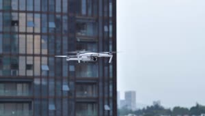 Stock Video Drone In The Sky At A City Live Wallpaper For PC
