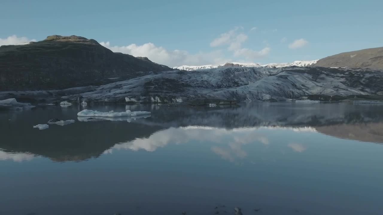 Download Stock Video Drone Flying Towards A Glacier Live Wallpaper For PC