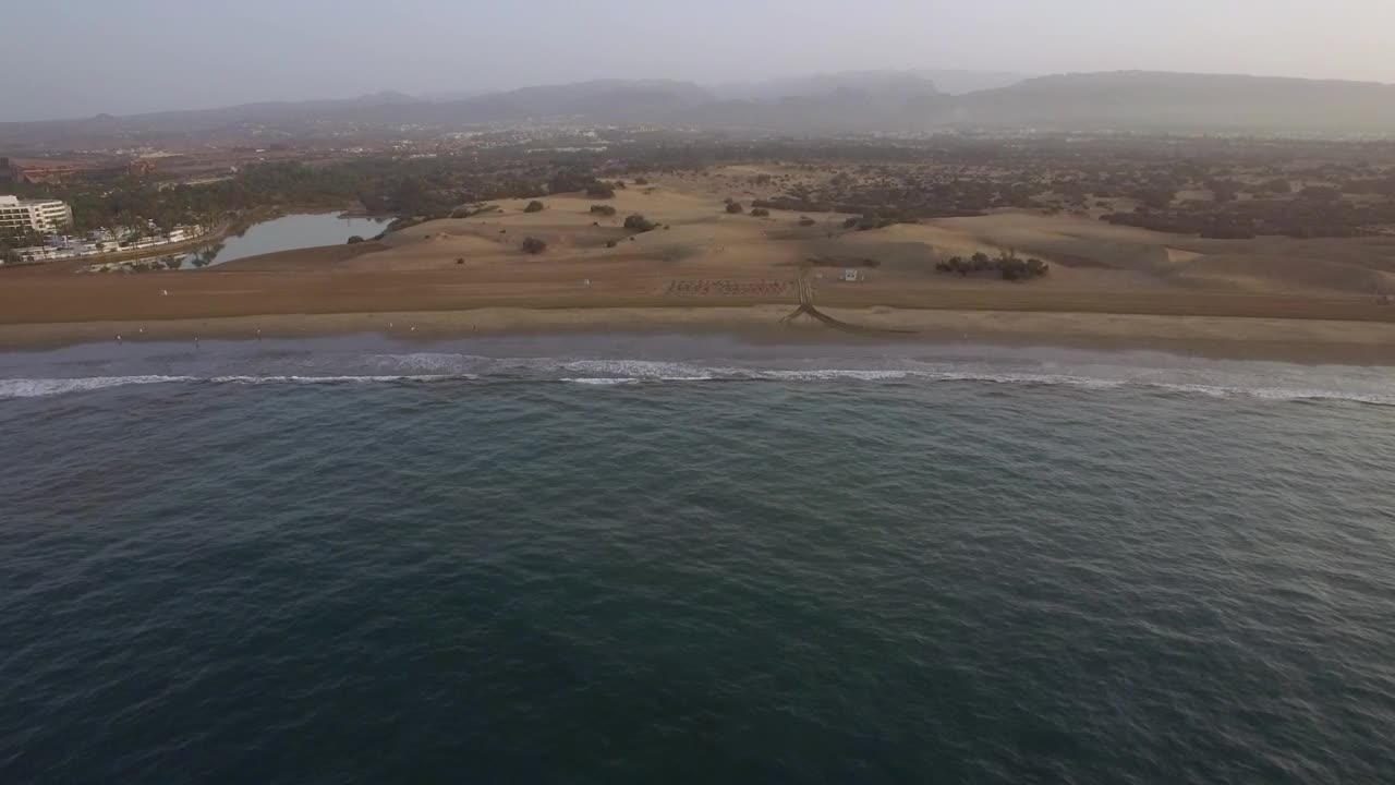 Download Stock Video Drone Flying Slowly Towards Land Live Wallpaper For PC