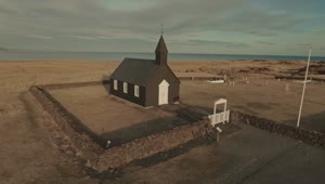 Stock Video Drone Flying By A Church Live Wallpaper For PC