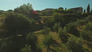 Stock Video Drone Flying Across Rural Houses Live Wallpaper For PC