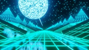 Stock Video Driving Through Futuristic Neon D Space Landscape Live Wallpaper For PC