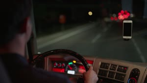 Stock Video Driving A Truck Through The Night Live Wallpaper For PC