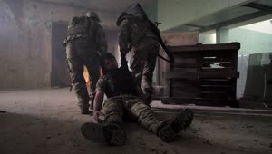 Stock Video Dragging A Wounded Marine Out Of A Building Live Wallpaper For PC