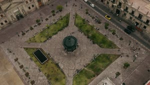 Stock Video Downtown Plaza Aerial View Live Wallpaper For PC