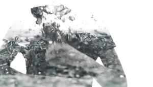 Stock Video Double Exposure Video Of A Person And Water Falling Live Wallpaper For PC