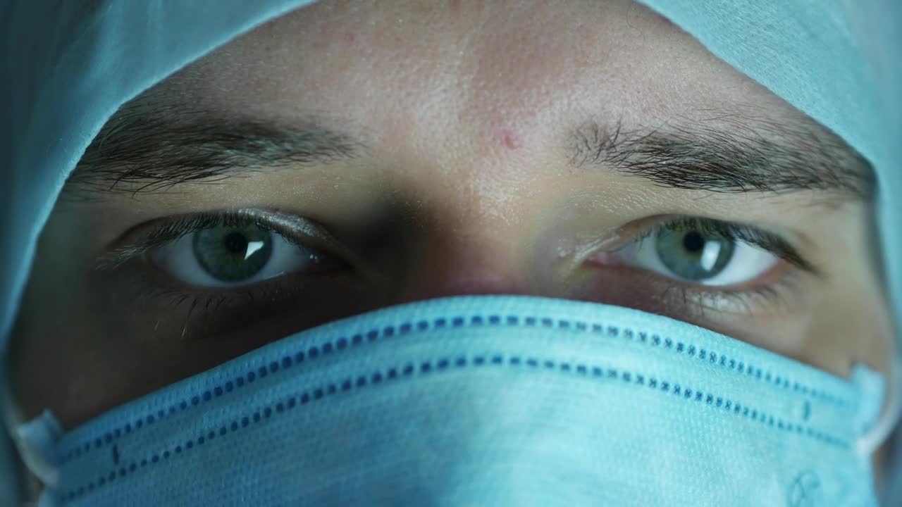 Download Stock Video Doctor With A Face Mask Closes His Eyes Live Wallpaper For PC