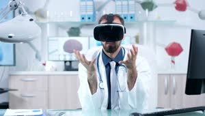 Stock Video Doctor Uses Vr Innovation To Explore D Brain Live Wallpaper For PC