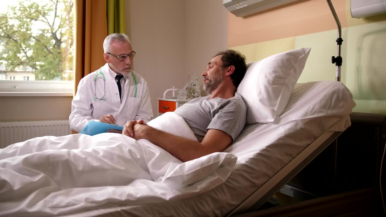 Download Stock Video Doctor Talking With A Sick Man Live Wallpaper For PC
