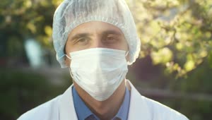 Stock Video Doctor Takes Off His Face Mask Live Wallpaper For PC