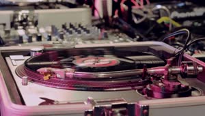 Stock Video Dj Playing And Mixing Music With Vinyl Live Wallpaper For PC