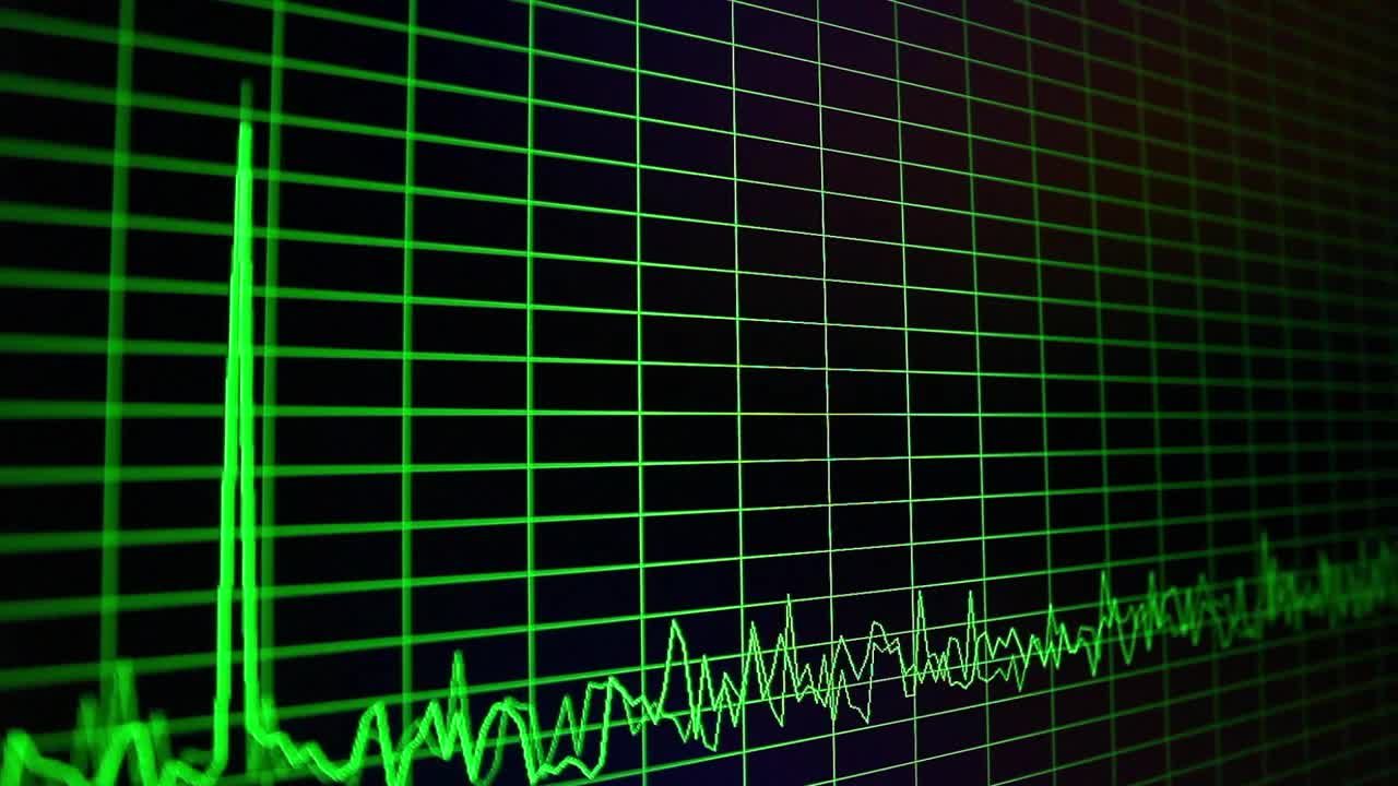 Download Stock Video Digital Oscillogram On The Screen Live Wallpaper For PC
