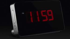 Stock Video Digital Clock In The Dark Marking Midnight Live Wallpaper For PC