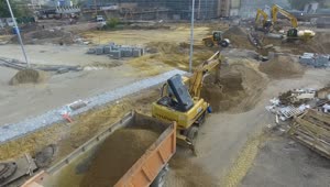 Stock Video Diggers Working In A Construction Site Live Wallpaper For PC