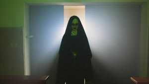 Stock Video Devilish Nun Walking Through A Church Live Wallpaper For PC