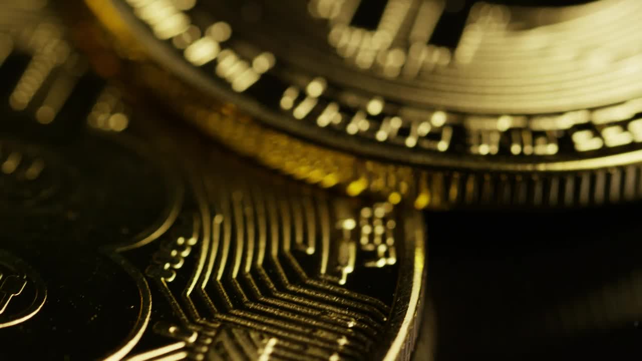 Download Stock Video Details Of Golden Bitcoin Coins Live Wallpaper For PC