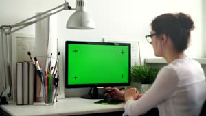 Stock Video Designer Working From Home Green Screen Live Wallpaper For PC