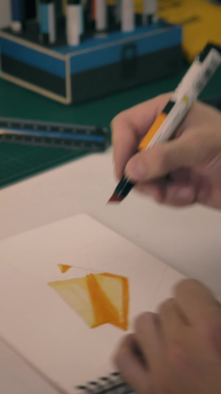 Download Stock Video Designer Coloring Changing Of Drawing Utensil Live Wallpaper For PC