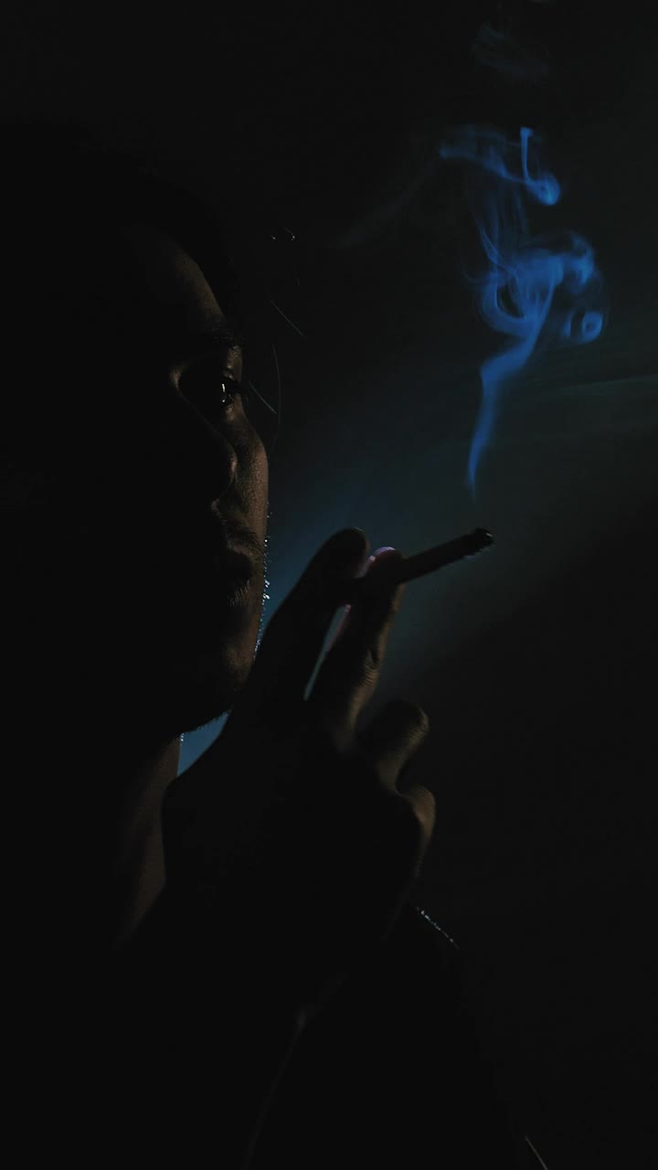 Download Stock Video Depressed Guy Smoking In The Dark Live Wallpaper For PC